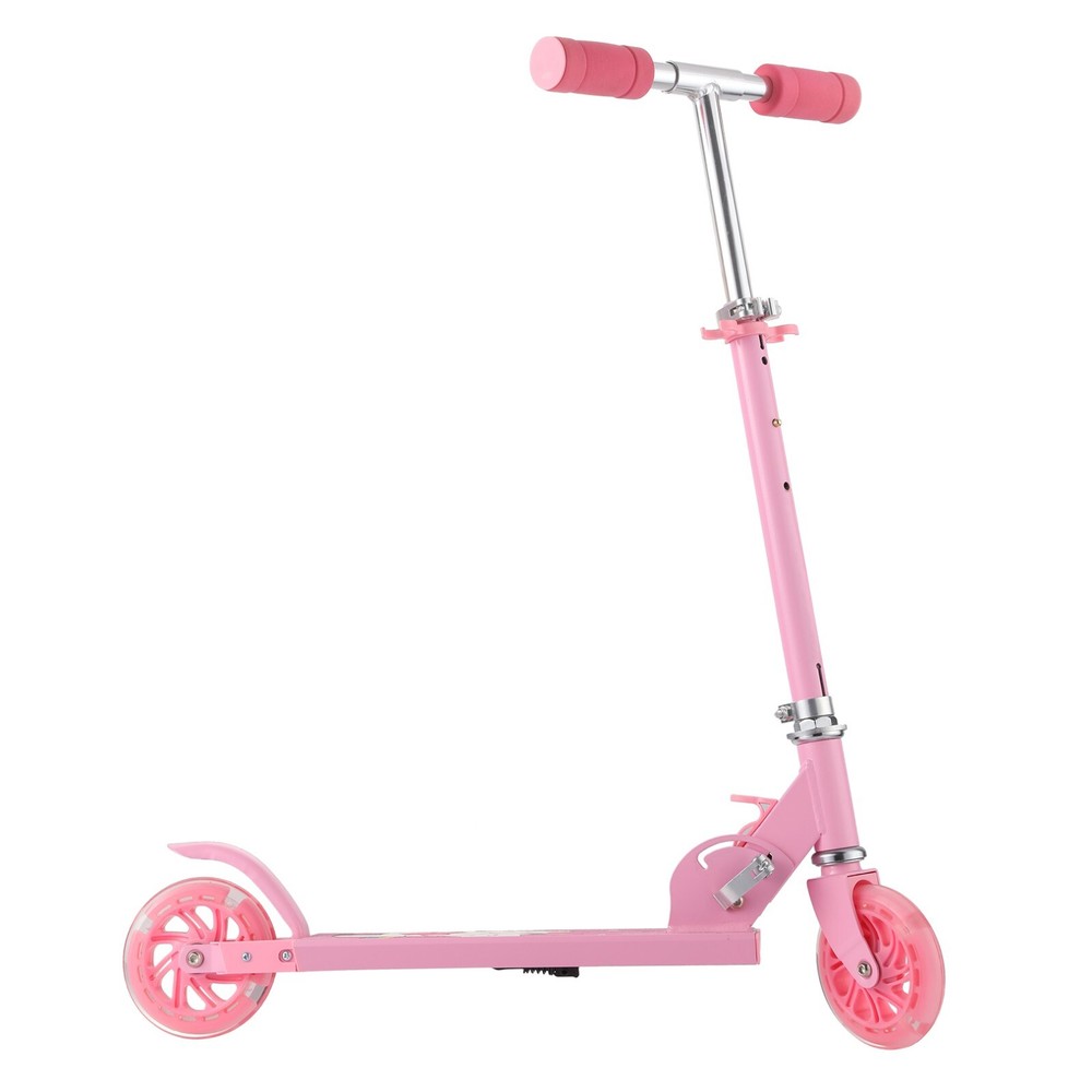 Kids Scooter Foldable with LED Light Up Wheels & 3 Adjustable Height Handlebar