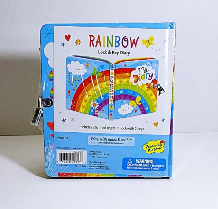 Kid's Lockable Rainbow Secret Diary Journal with Padlock