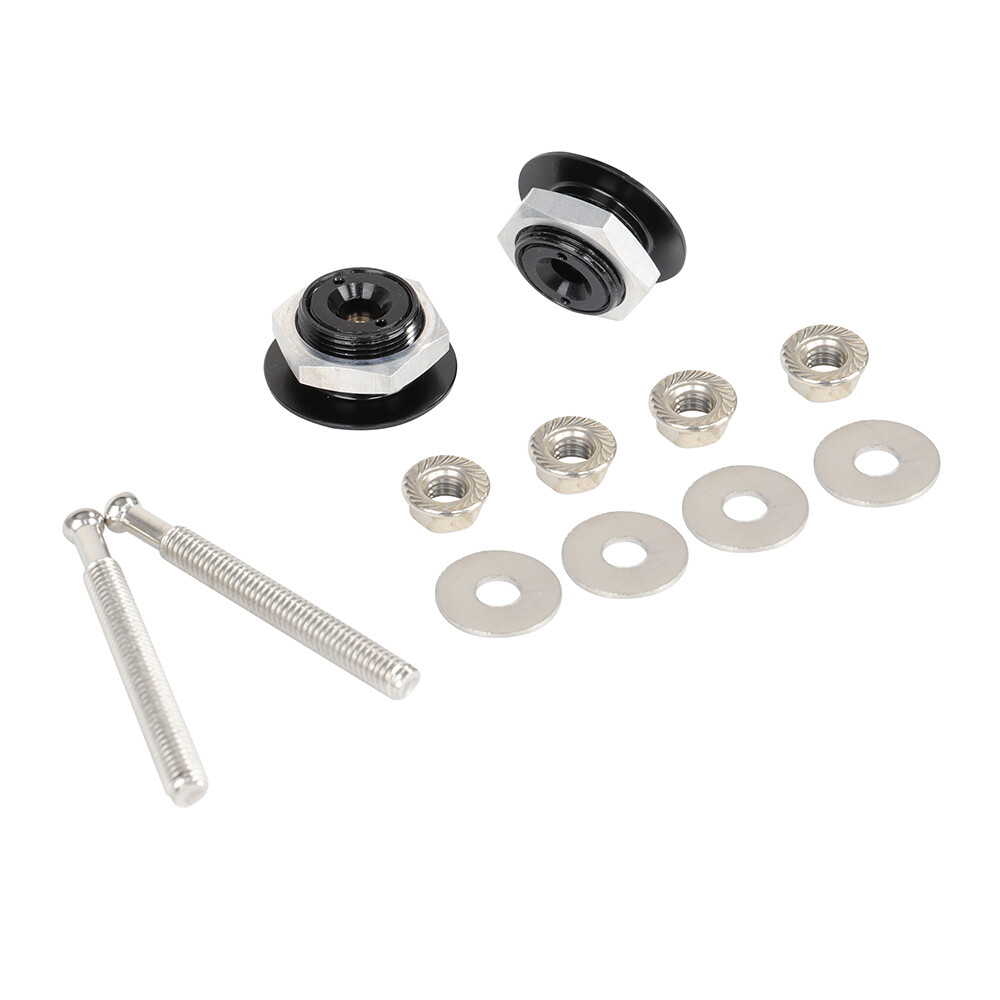 2X Push Button Quick Release Hood Bonnet Pins Lock Clip Car Bumper Latch Kit