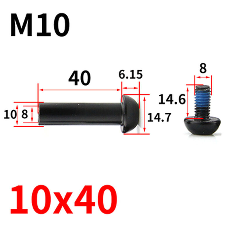 M10 Half Round head Screw Hex Socket Bicycle Docking Screws Lock Bolts