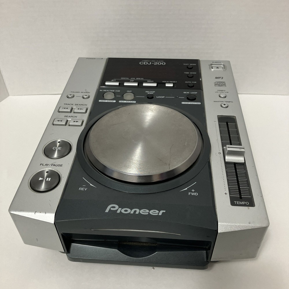 Pioneer CDJ-200 DJ CD Compact Disc Player MP3 - WORKING (one loose button)