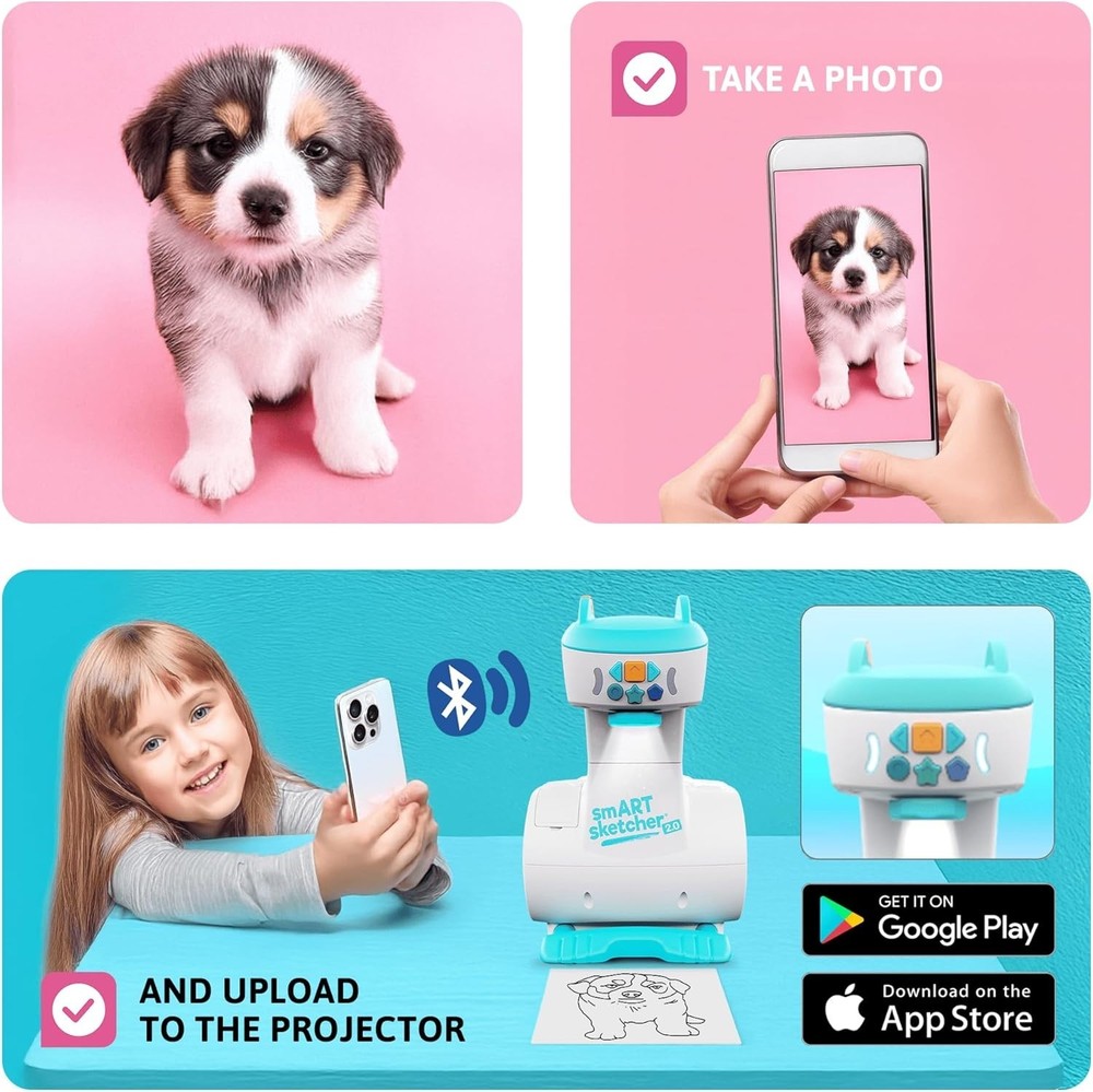 Sketcher 2.0 Projector - Unleash Creativity with 60+ Drawings