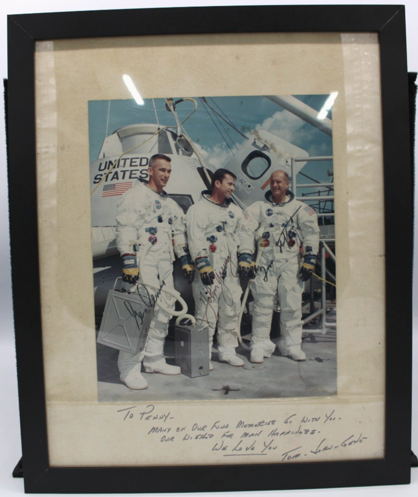 Apollo 10 Crew Signed NASA Photo Framed