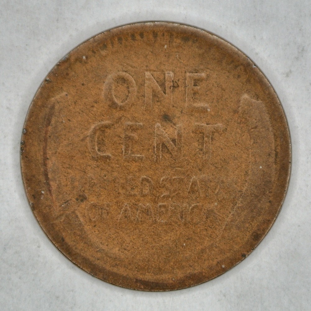 1922 Lincoln Wheat Cent No D Weak Reverse