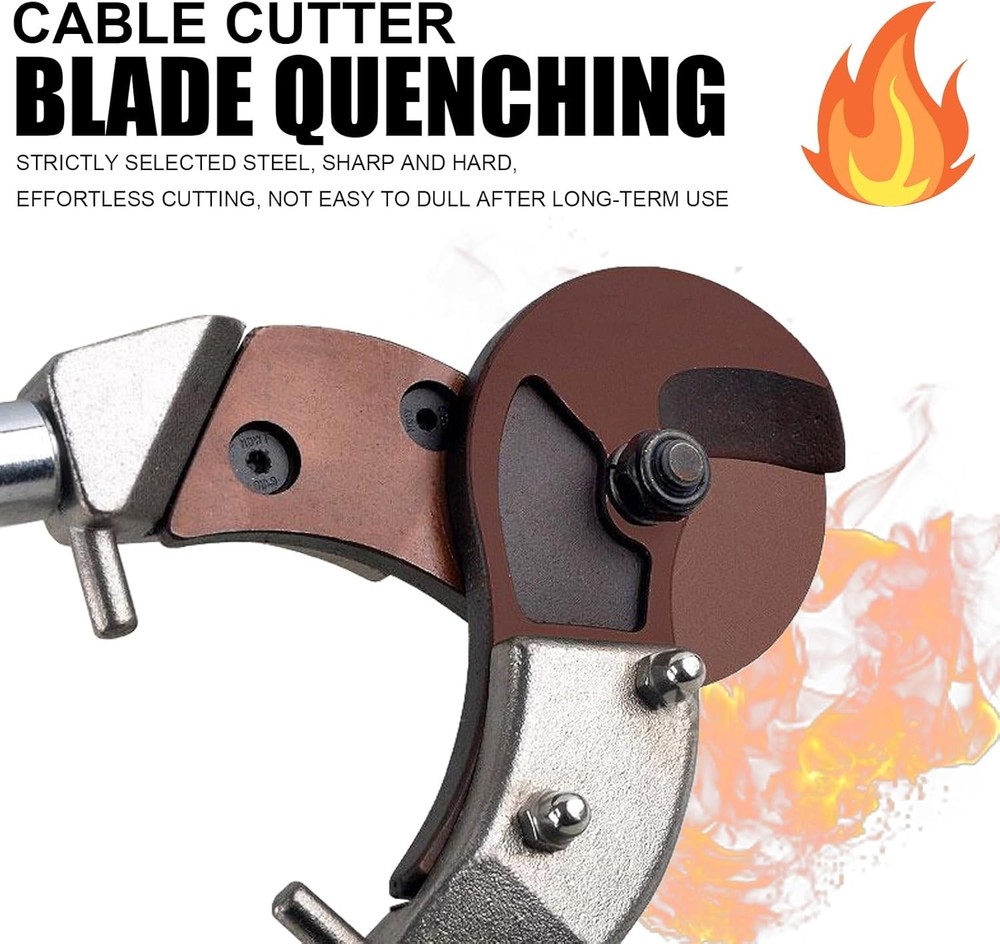 Cable Cutters, Armored Cu-Al Cable Cutter, Retractable Handle Labor-Saving Bolt