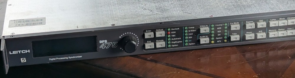 Leitch DPS-475AV Digital Processing Synchronizer Frame Sync TBC – Powers On – SD
