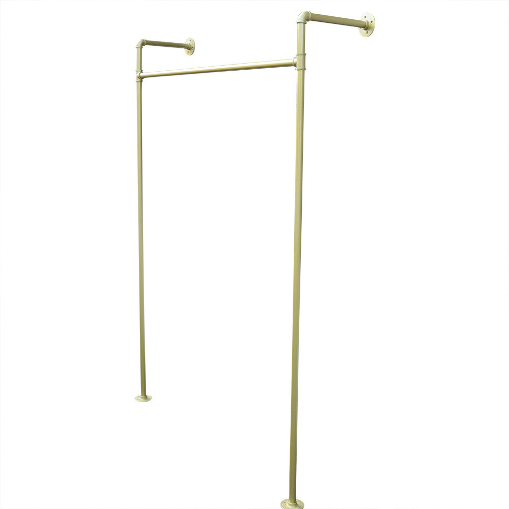 Pipe Clothes Rack Wall Mount Garment Closet Storage Rack Hanging Display Rack