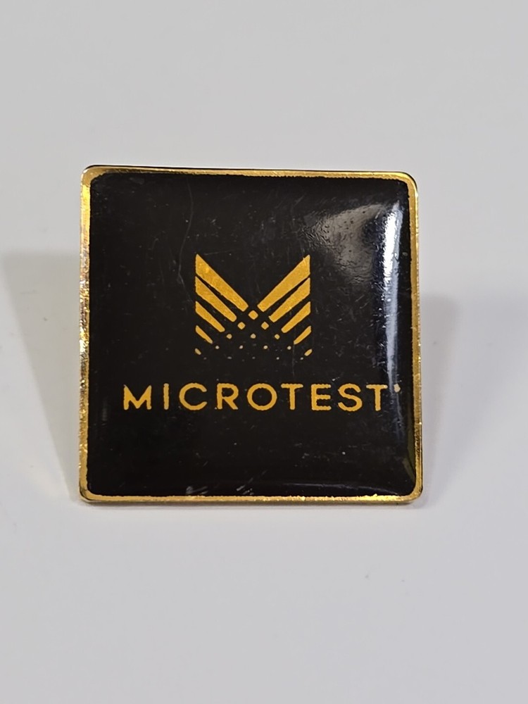 Microtest Lapel Pin Electronic Testing Black & Gold Colors