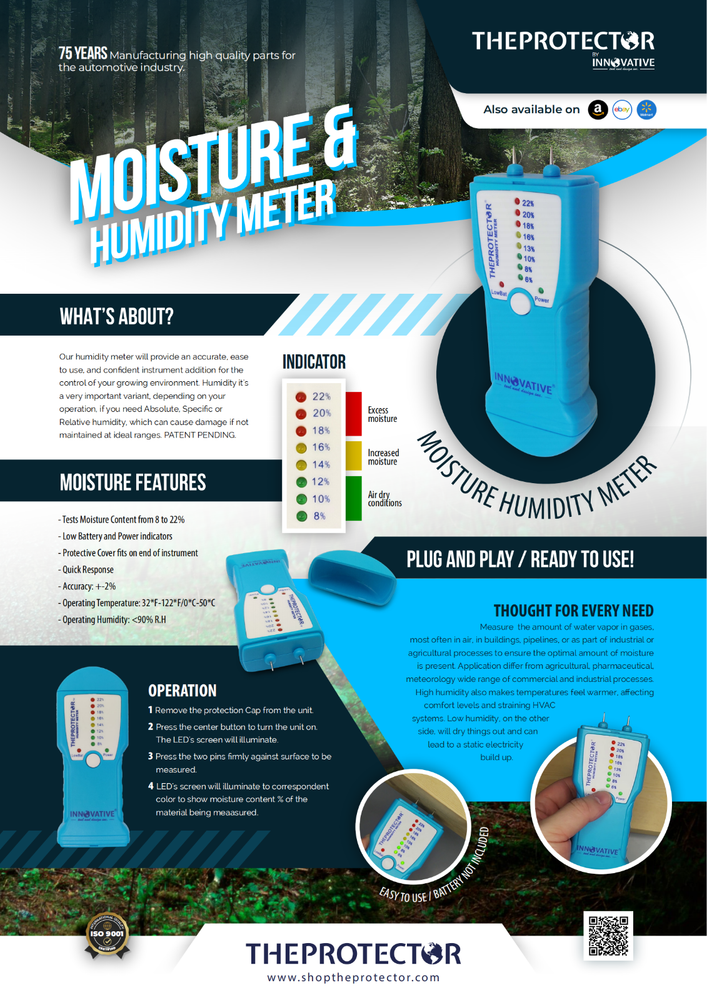 THEPROTECTOR Drying Kit Drying Net 2FT With Scale + Mositure Meter Harvest Tool