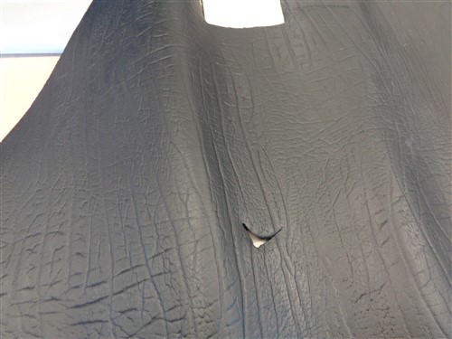 LEATHER HIDE BLACK TEXTURED 84" X 47"