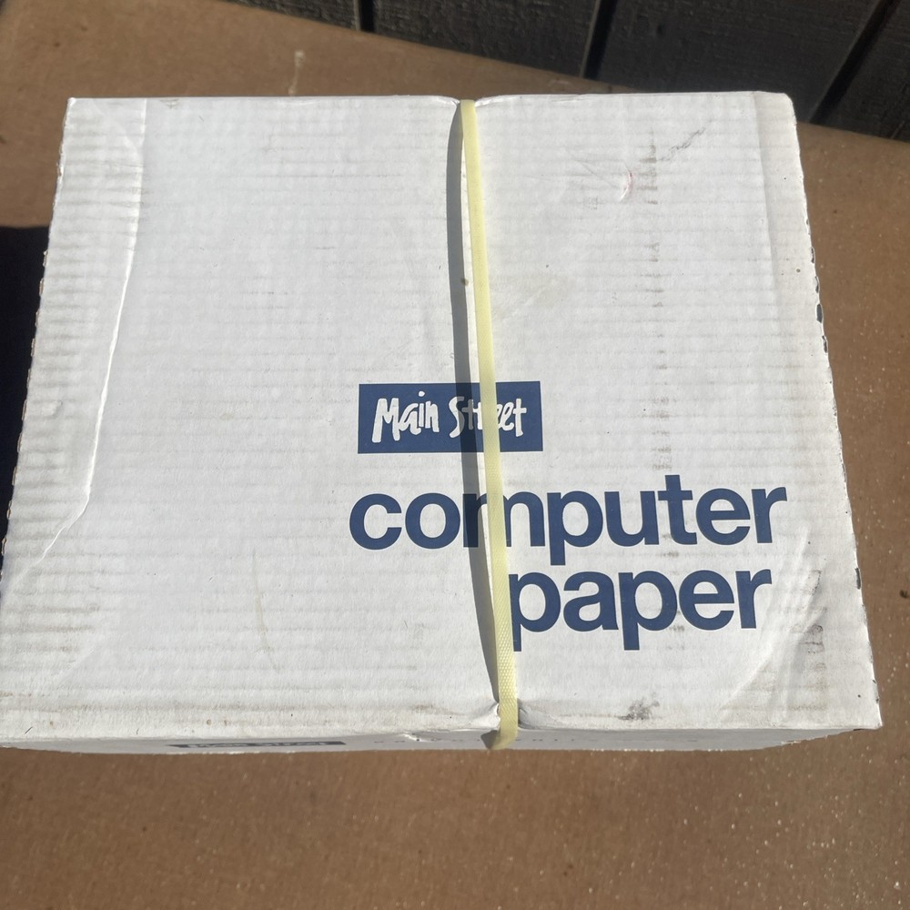 Main Street Dot Matrix Computer Paper 9.5 X11” 2500 Sheets Sealed Box