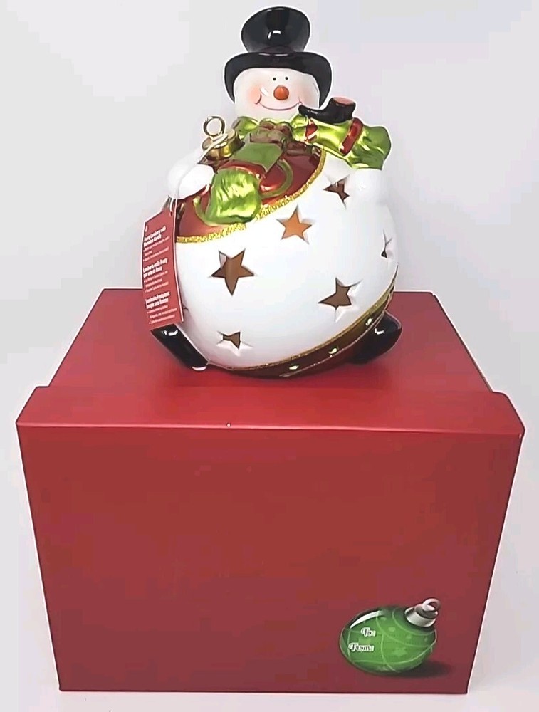 Snowman Luminary Flameless Candle U268