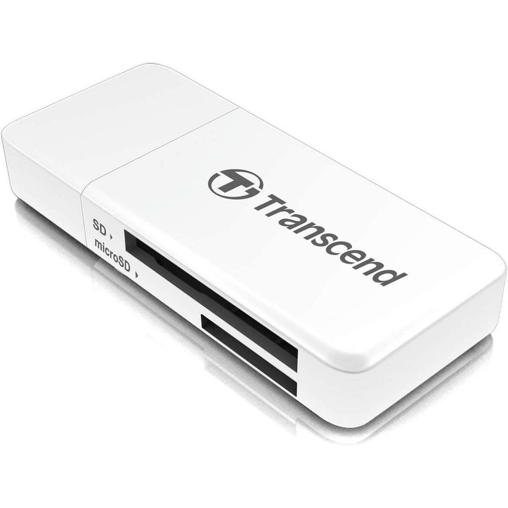 Transcend USB 3.0 Card Reader, White, SD, microSD #TSRDF5W