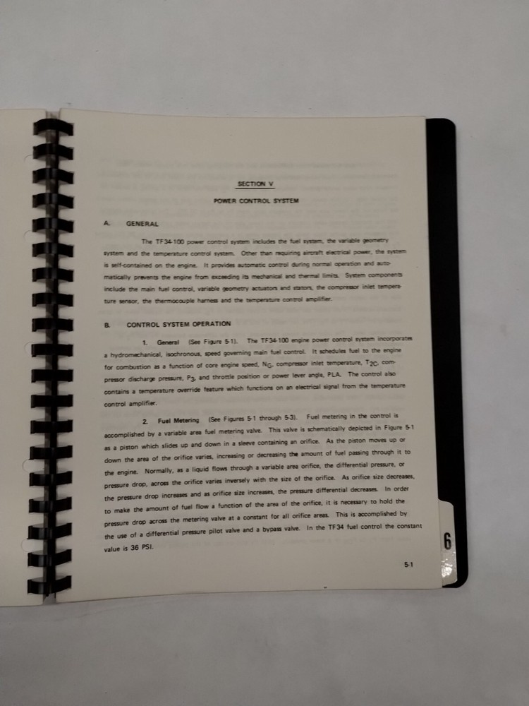General Electric Model TF34-100 Training Guide March 1979-Original