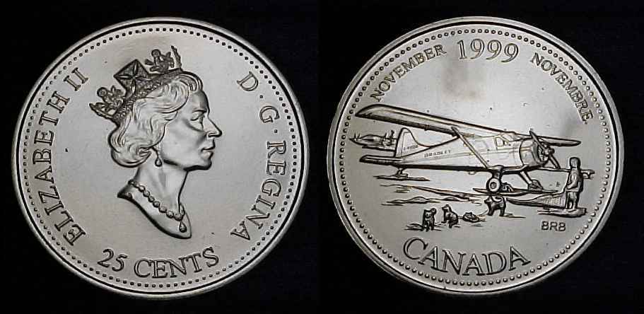 CANADA 1999 November Twenty-five Cents Specimen