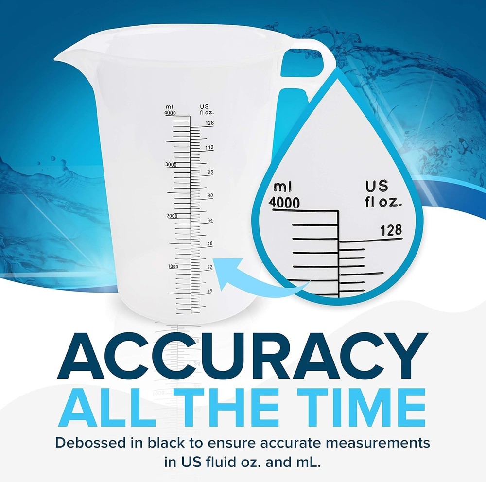32oz 1 quart Measuring Pitcher, Plastic, Multipurpose - Great for Chemicals, ...