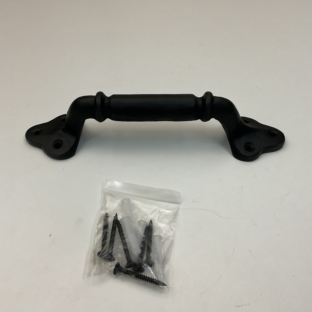 Cast Iron Black Decorative Door Handle Antique Rustic Style