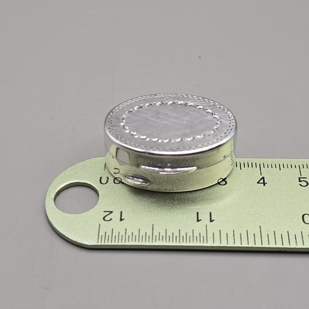 Antique Continental 800 Silver Pill Box Snuff Box