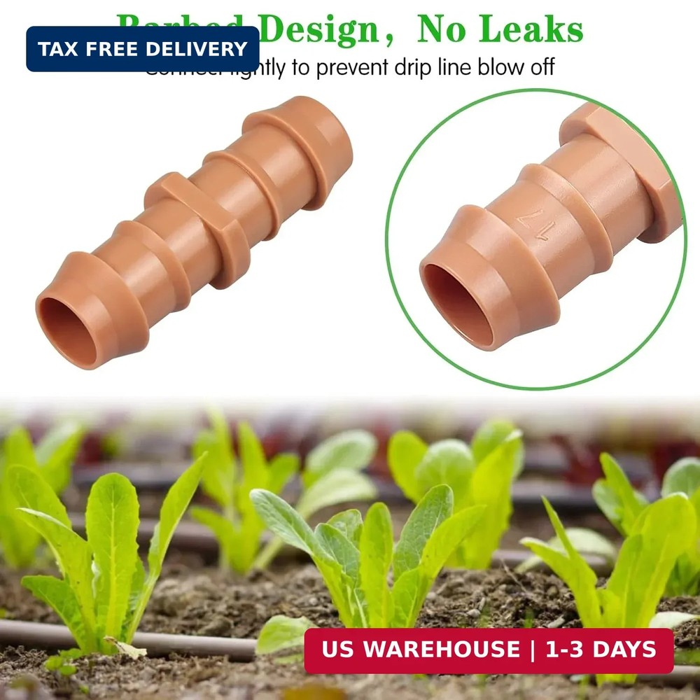 Gardrip Drip Irrigation Barbed Coupling：40 Pack Drip Irrigation Coupler Parts Fi