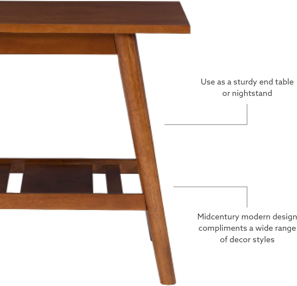 Melissa Mid-Century Walnut End Table