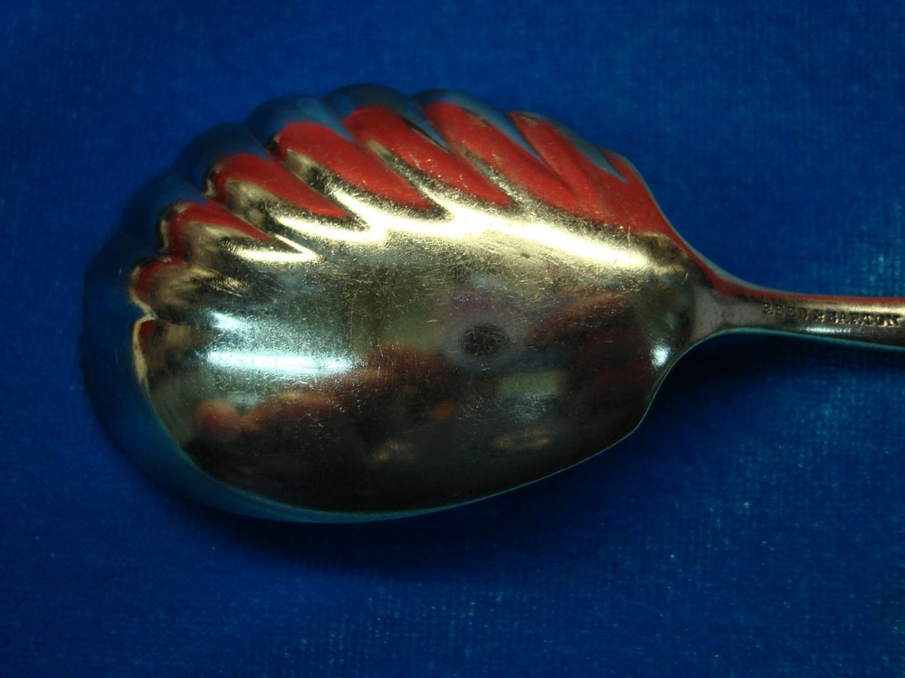 REED & BARTON SILVER PLATE - LE LOUVRE PATTERN SUGAR SPOON - NICE - PATD. 1888