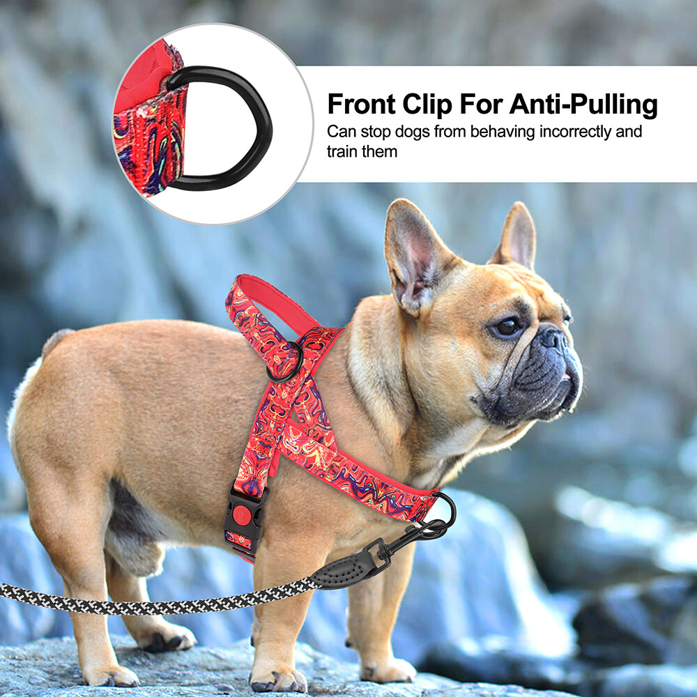 No Pull Dog Harness Nylon Soft Padded with Front Clip for Small Medium Large Dog