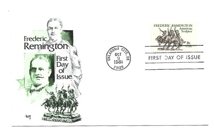 1934 Frederick Remington, Marg FDC