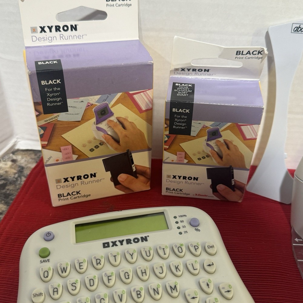 Xyron Design Runner Cordless Handheld Printer, Disc Maker, 6 Inks, 9 Design Disc