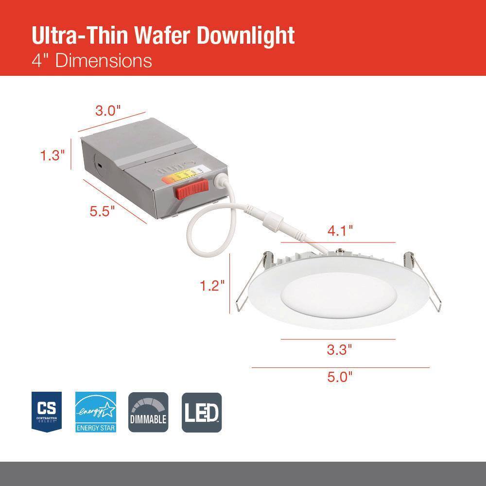 Juno Contractor Select WF4 SWW5 4 in. Selectable CCT Ultra Slim Canless