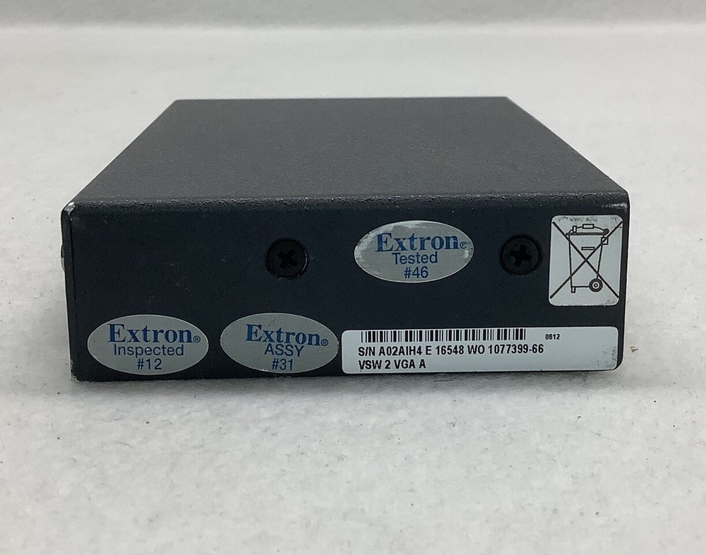 Extron VSW 2VGA A Two Input VGA and Stereo Audio Switch