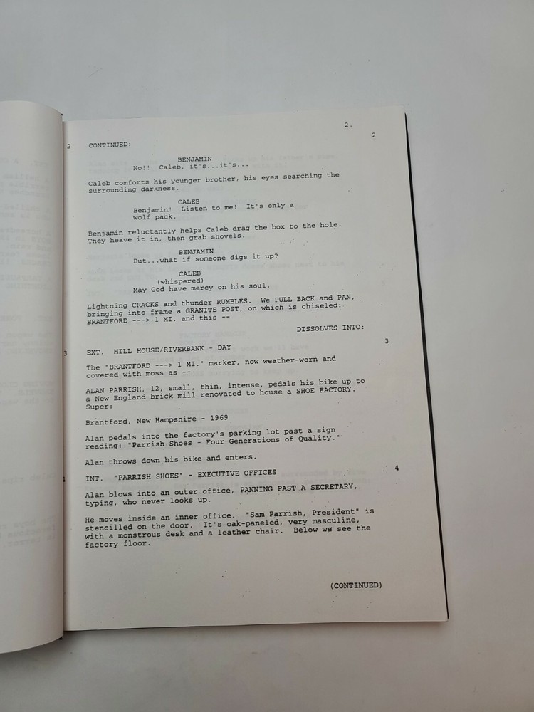 JUMANJI / Greg Taylor 1994 Screenplay, Robin Williams magical board game