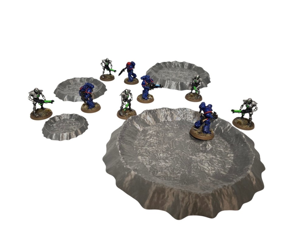 3D Printed Terrain Battlefield Blast Craters Set 2 Great For 40K / Kill Team