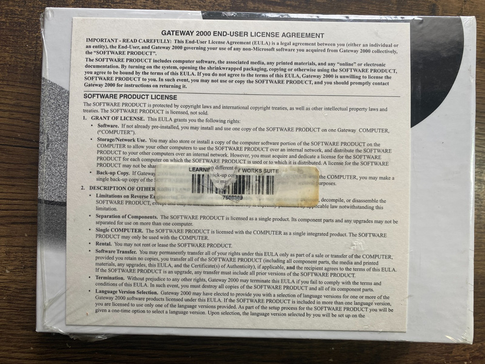 1999 Gateway Learning Library Manual & 11 CD’s & Tech Support - Factory Sealed