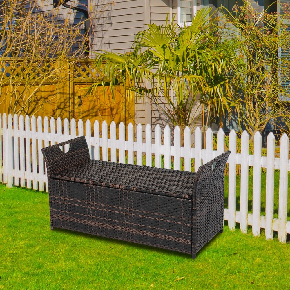 USA Warehouse,Frame Can Accommodate Gradient Footstool Locker Rattan Locker