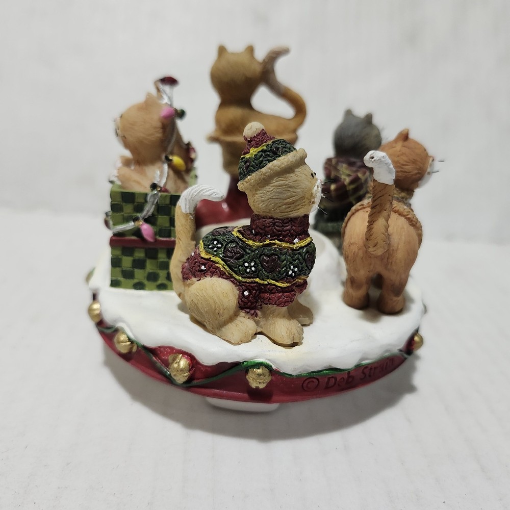 Christmas Cats By Deb Strain Candle Capper With Box