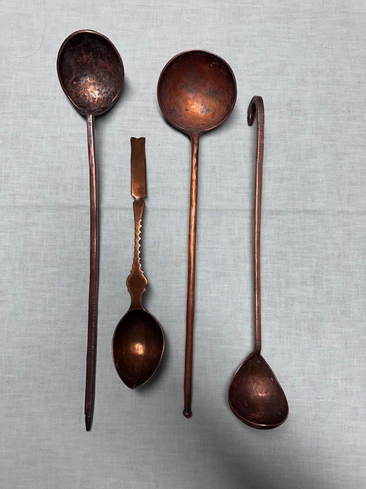 Cooking spoons, vintage, copper