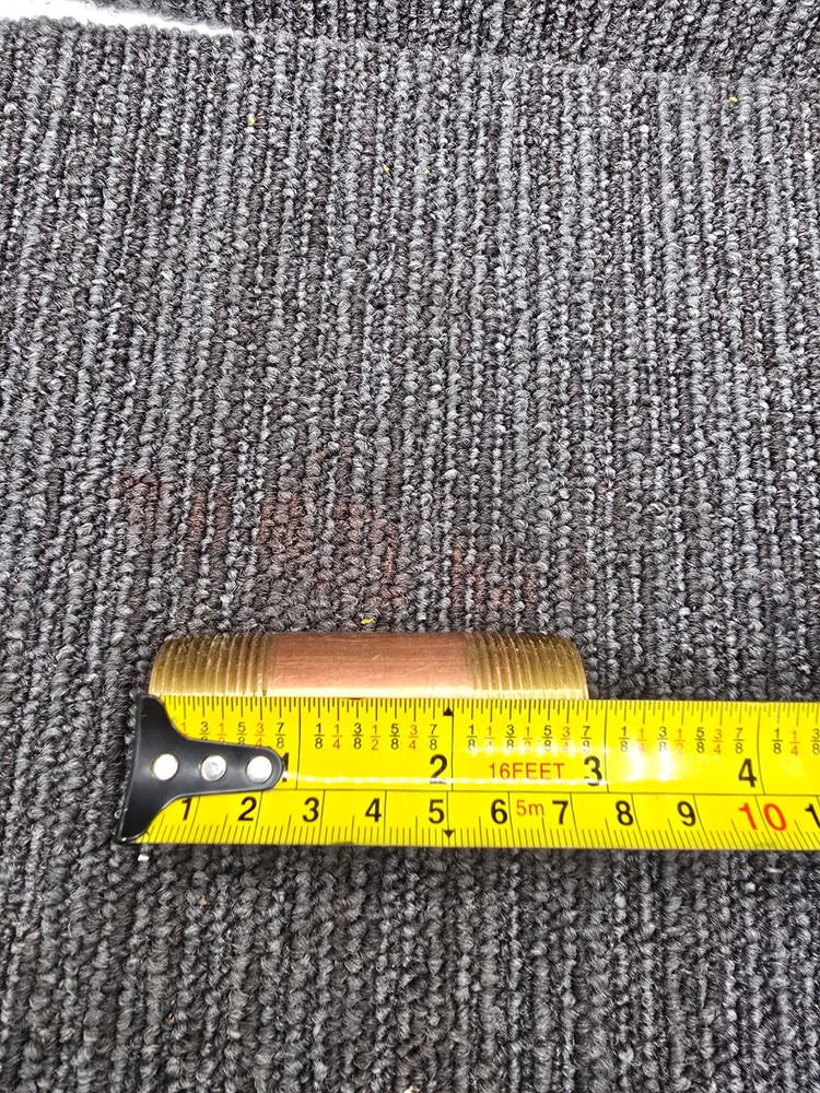 Male Threaded Red Brass Pipe Nipples 3" X 1"
