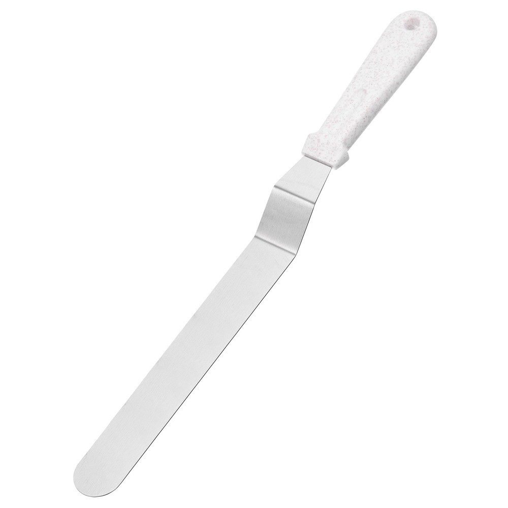 Icing Spatula with 12 Inch Bent Blade with   Handle, Beige