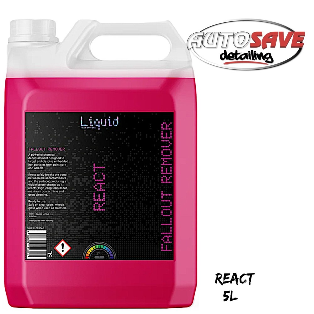 Liquid Laboratories - React |5 Litre |Fallout Remover |Iron|Deep Decontamination