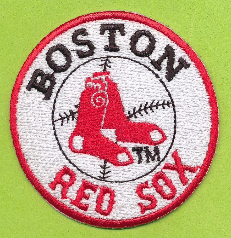 3" Circular Embroidered Iron On Patch ~ Boston Red Sox