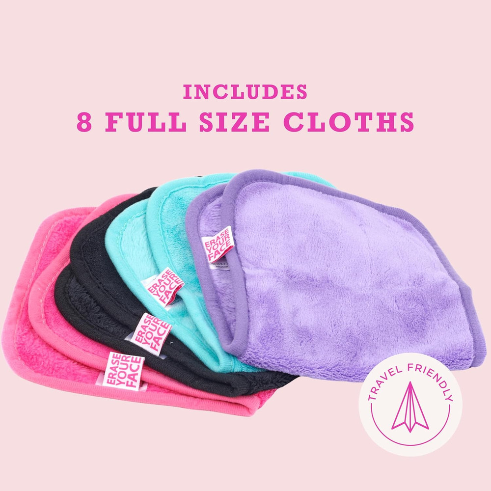 Makeup Remover Cloths - Reusable Microfiber Face Towels to Cleanse & Remove Make
