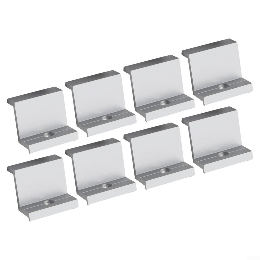 10 Pcs Aluminum Solar Panel End Clamps Mounting Hardware Kit PV Module Frame ...