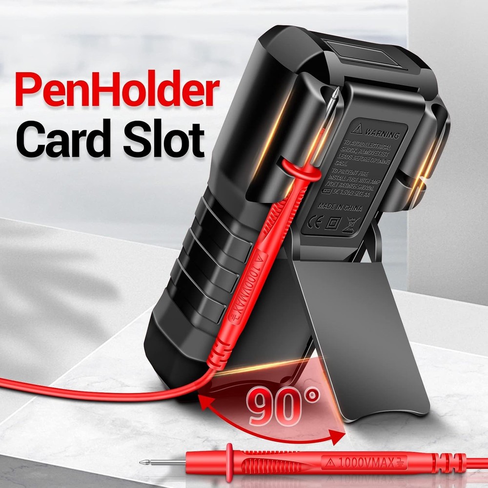 ANENG Digital Multimeter with Case,DC AC Voltmeter,Ohm Volt Amp Black