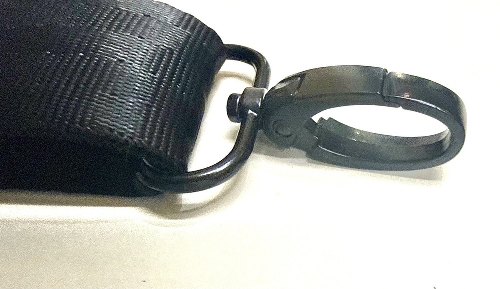 Adjustable Black Nylon Strap With Metal Clasps