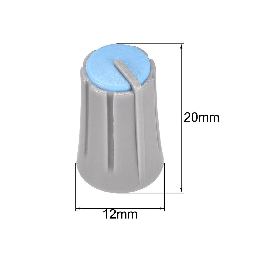 5pcs,D type 6mm Potentiometer Control Knobs For Volume Tone Knobs Grey Blue