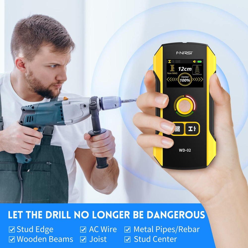 Stud Finder Wall Scanner - Upgraded WD-02 TFT Display Electronic Stud Detector