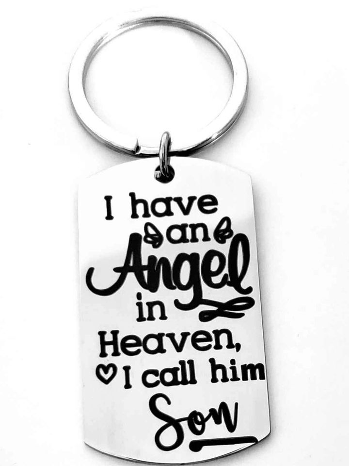 Angel I Call Him Son Keychain