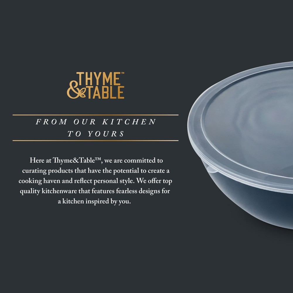 Thyme & Table 12-Piece Nesting Mixing Bowl Set, Blue