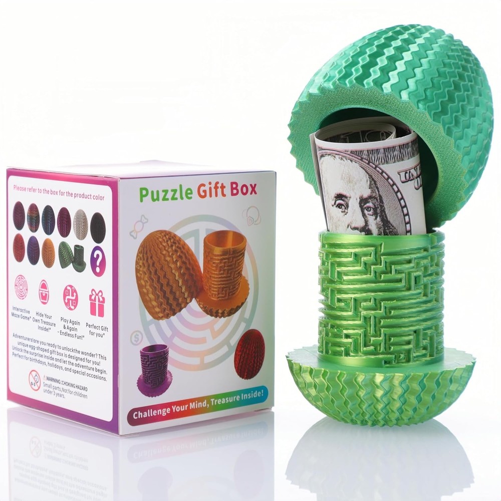Easter Egg Style Cash  Idea - Easter Egg Shaped Puzzle Box with Hidden