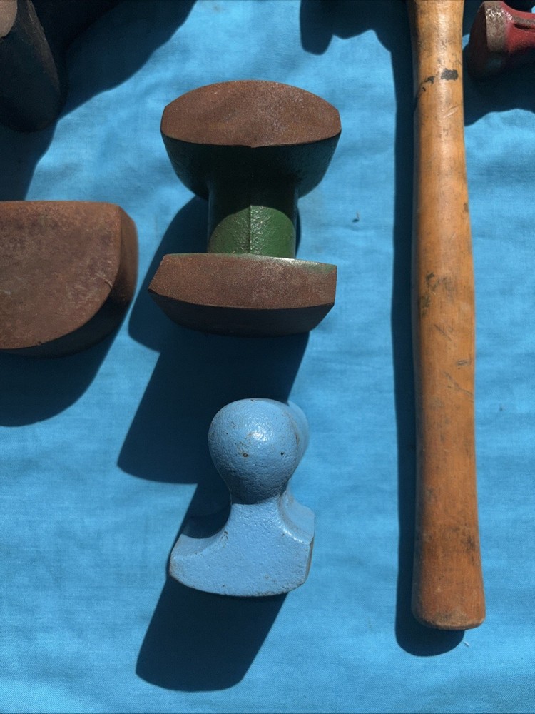 Vintage Panel Beating Tools Hammers Dollies Auto Body Work 8pc